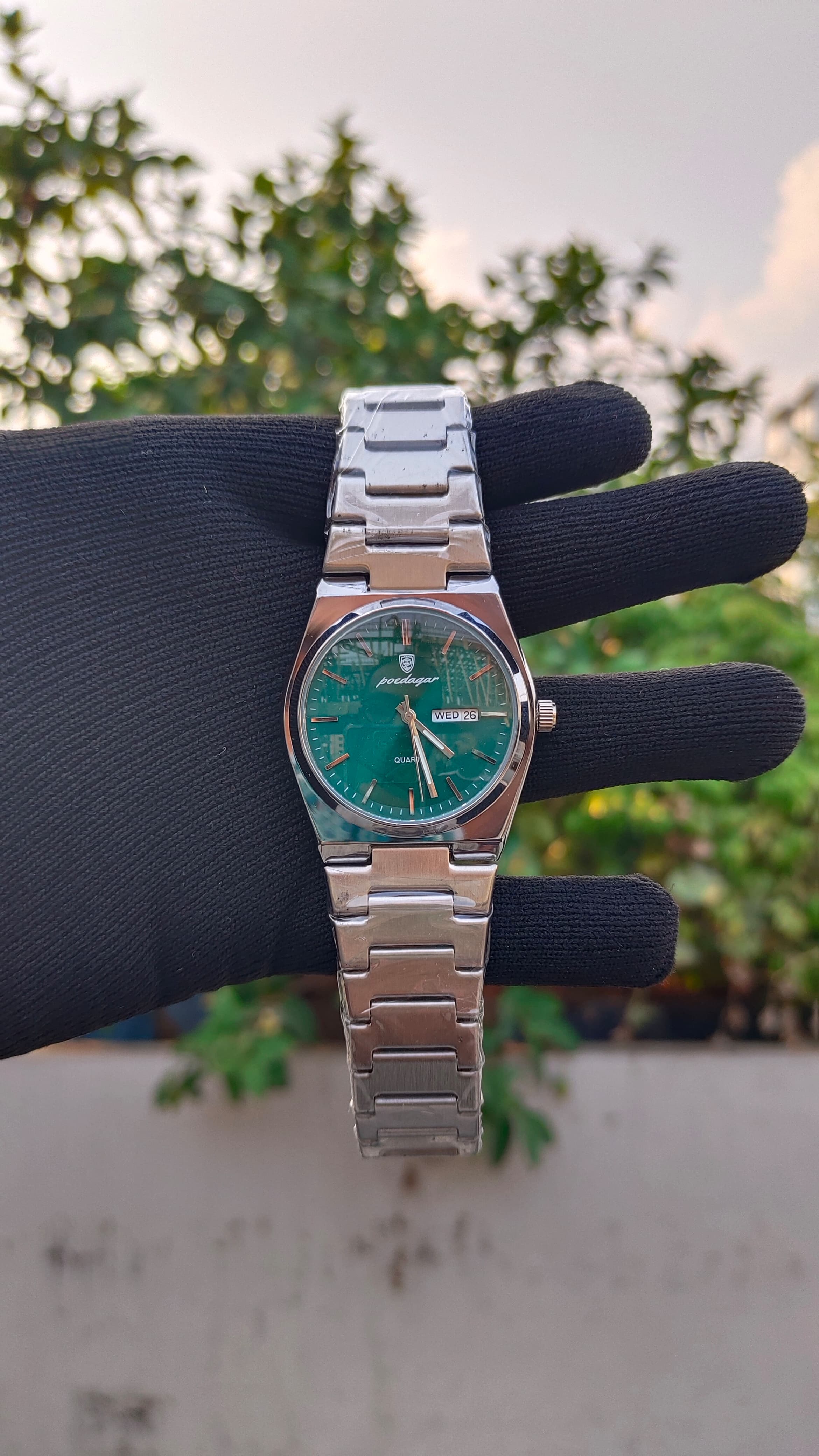 Poedagar 930 Watch – Silver Green